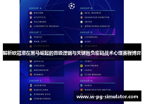 解析欧冠潜在黑马崛起的晋级逻辑与关键胜负密码战术心理赛程博弈
